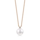 Basic' 18K Rose Gold Akoya Pearl Necklace