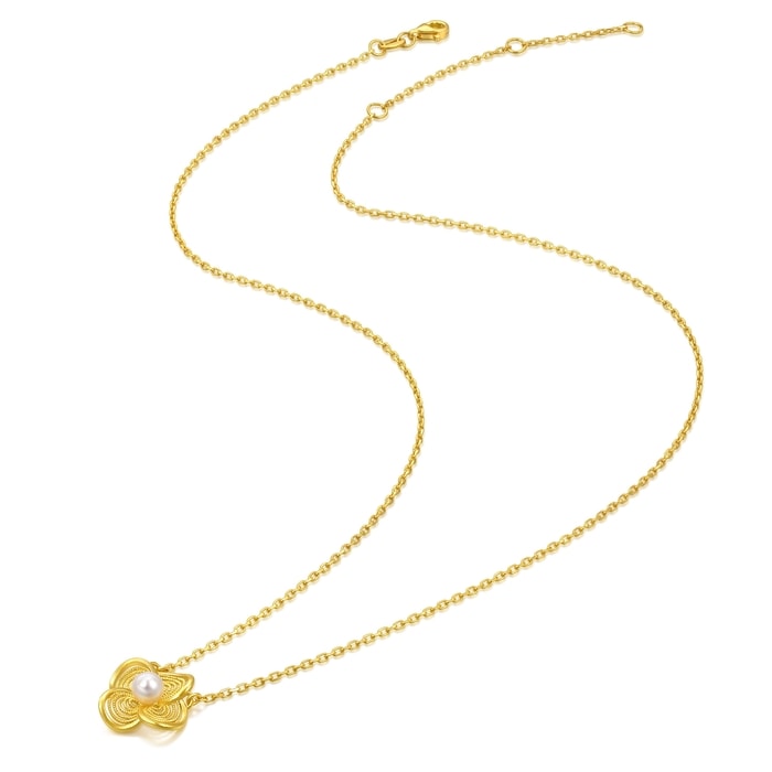 Solid Gold Necklace | Chow Sang Sang Jewellery | Chinese Wedding Collection | 95619N - 4