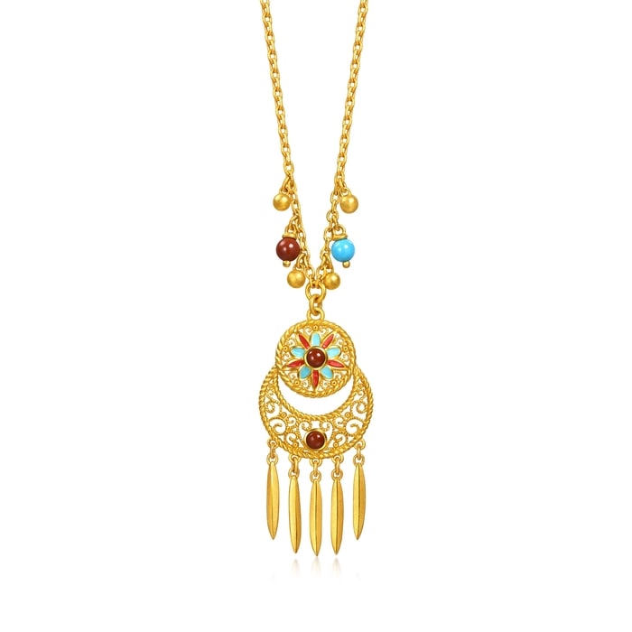 Solid Gold Necklace | Chow Sang Sang Jewellery | Cultural Blessings | 95632N - 1