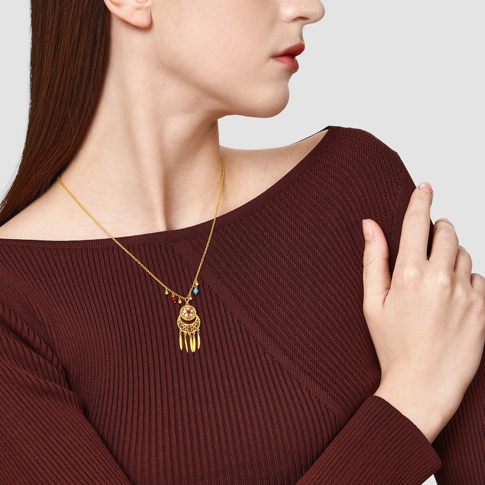 Solid Gold Necklace | Chow Sang Sang Jewellery | Cultural Blessings | 95632N - 3