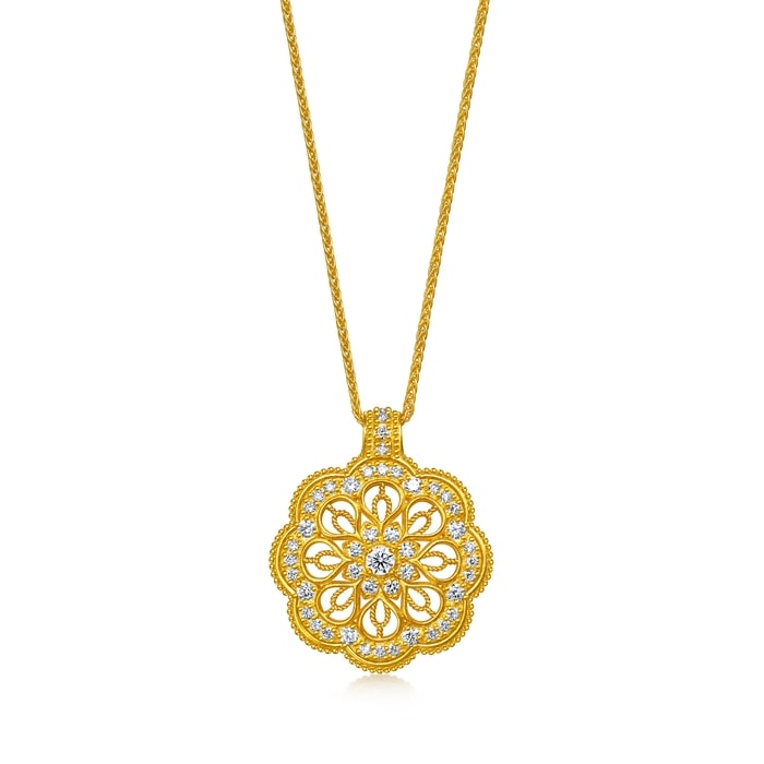 Solid Gold Necklace | Chow Sang Sang Jewellery | Cultural Blessings | 95655N - 1