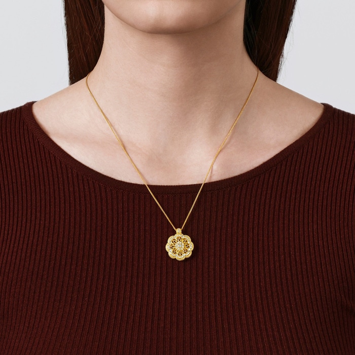 Solid Gold Necklace | Chow Sang Sang Jewellery | Cultural Blessings | 95655N - 2