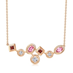 'Form' 18K Rose Gold Pink Tourmaline Necklace