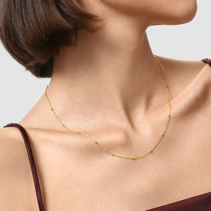 Solid Gold Necklace | Chow Sang Sang Jewellery | Essence | 95696N - 2
