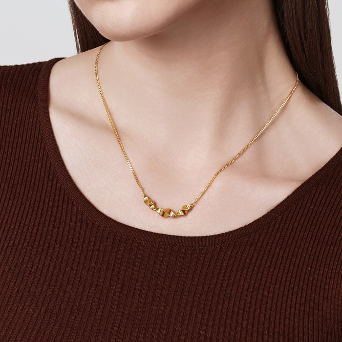 999黃金 頸鍊 | 周生生珠寶 | Essence「永」 | 95709N - 2