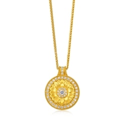 「東方古祖」足金鑲嵌鑽石曼陀羅頸鍊