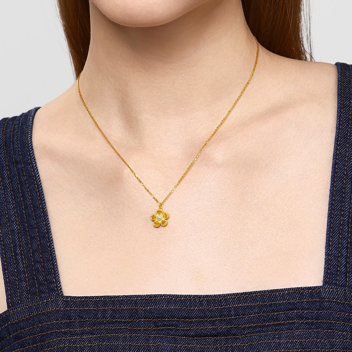 Solid Gold Necklace | Chow Sang Sang Jewellery | 95734N - 2