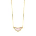 Taffy' 999 Gold Mother of Pearl Diamond Necklace