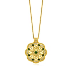 'The Oriental' 999.9 Gold Diamond Mandala Necklace