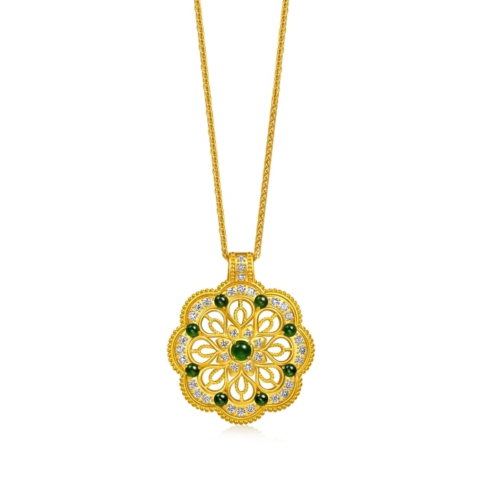Solid Gold Necklace | Chow Sang Sang Jewellery | Cultural Blessings | 95824N - 1
