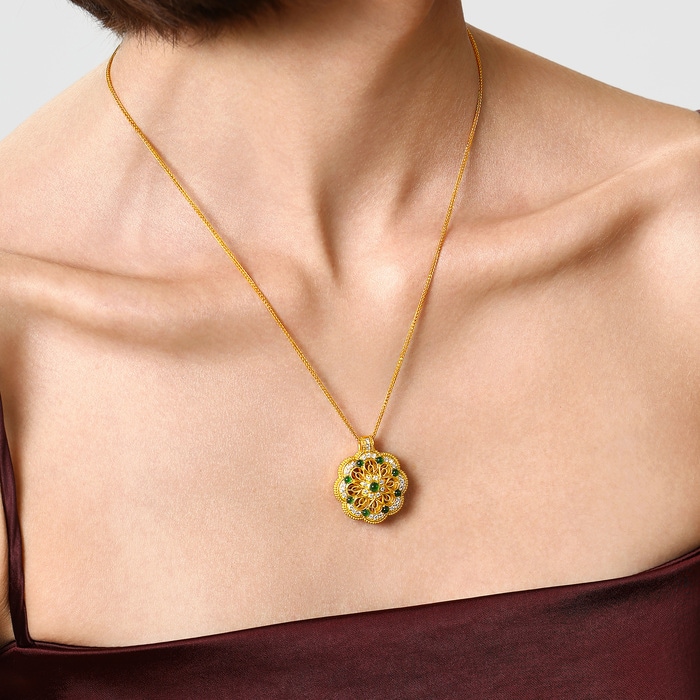 Solid Gold Necklace | Chow Sang Sang Jewellery | Cultural Blessings | 95824N - 2