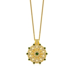 'The Oriental' 999.9 Gold Diamond Mandala Necklace