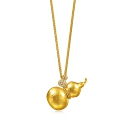 'The Oriental' 999.9 Gold Diamond Gourd Necklace