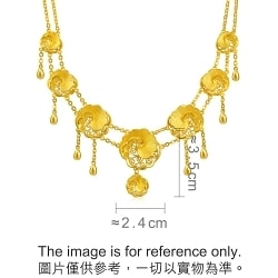 'Floral' 999.9 Gold Necklace