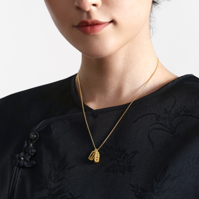 Solid Gold Necklace | Chow Sang Sang Jewellery | Cultural Blessings | 95896N - 3