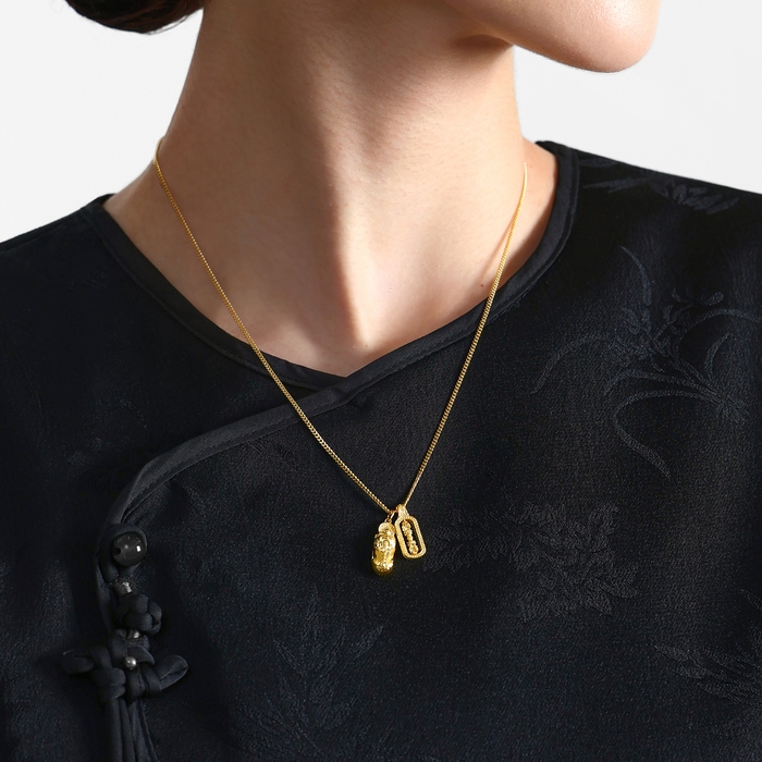 Solid Gold Necklace | Chow Sang Sang Jewellery | Cultural Blessings | 95896N - 2