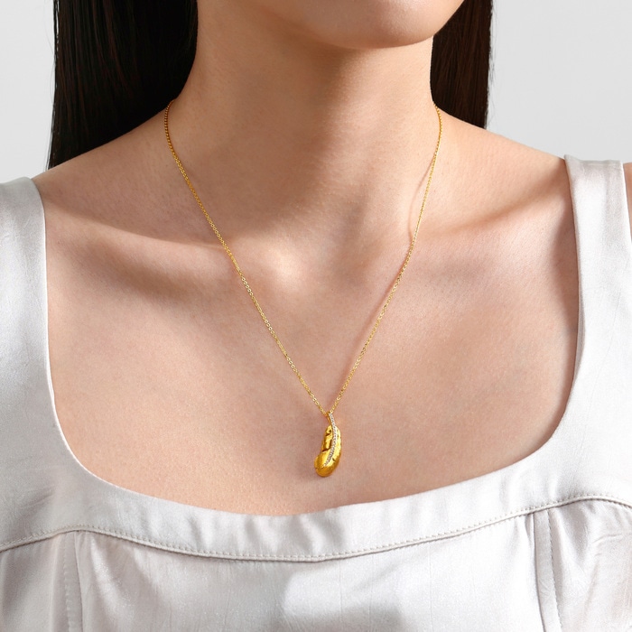 Solid Gold Necklace | Chow Sang Sang Jewellery | Love Decode | 95956N - 2