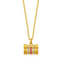 999 Gold Ruby And Diamond Necklace