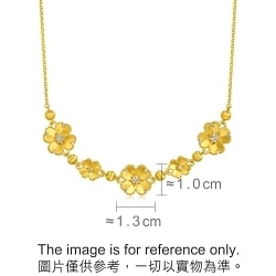 999 Gold Diamond FourLeaf Clover Necklace