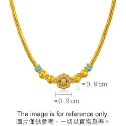 'The Oriental' 999.9 Gold Diamond Mandala Necklace
