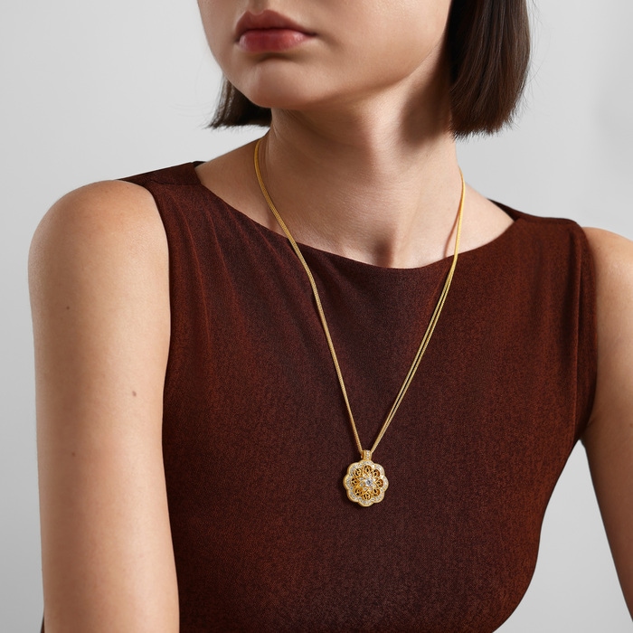 Solid Gold Necklace | Chow Sang Sang Jewellery | Cultural Blessings | 96225N - 3