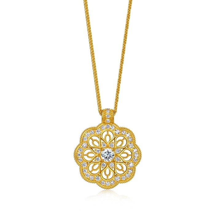 Solid Gold Necklace | Chow Sang Sang Jewellery | Cultural Blessings | 96225N - 1