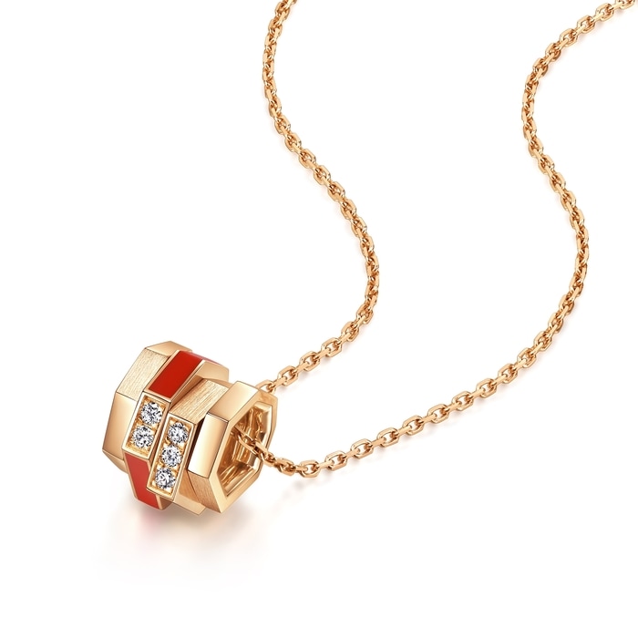 18K玫瑰金 頸鍊 | 周生生珠寶 | 96328N - 4