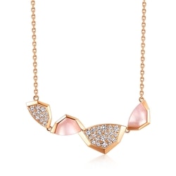 'Harmony' 18K Rose Gold Diamond Necklace