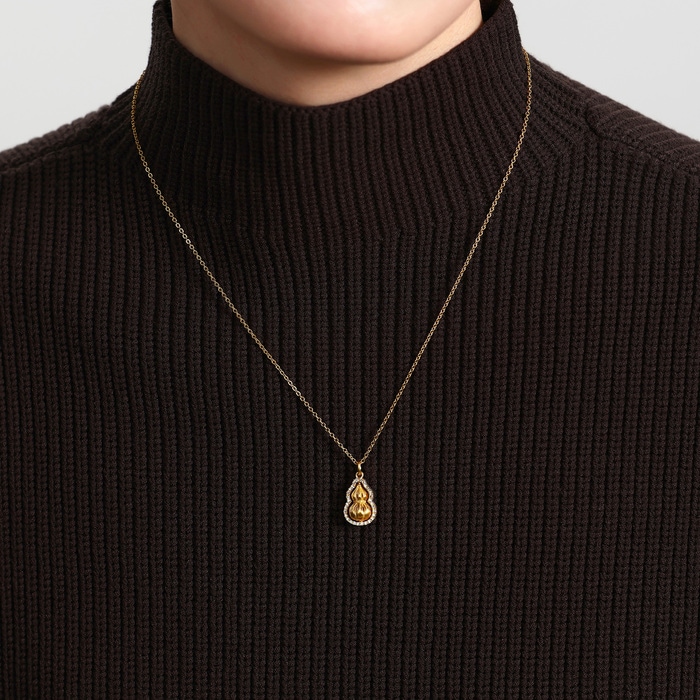 Solid Gold Necklace | Chow Sang Sang Jewellery | Cultural Blessings | 96408N - 2