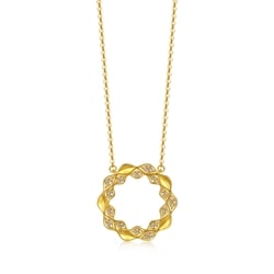 999 Gold  Diamond Necklace
