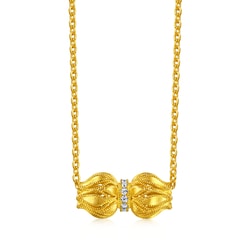 「東方古祖」999.9黃金鑽石頸鍊