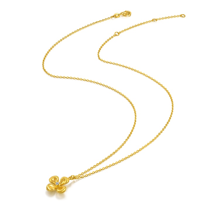 999黃金 頸鍊 | 周生生珠寶 | Essence「永」 | 96505N - 2