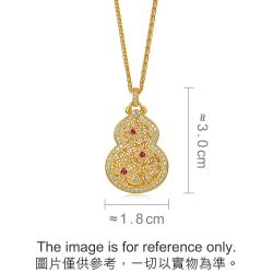 999 Gold Ruby And Diamond Gourd Necklace