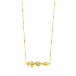  'The Art of Romance' 999.9 Gold Diamond Heart Necklace