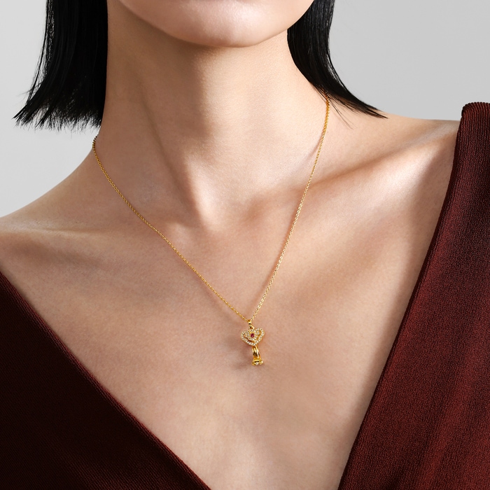 Solid Gold Necklace | Chow Sang Sang Jewellery | Cultural Blessings | 96587N - 2