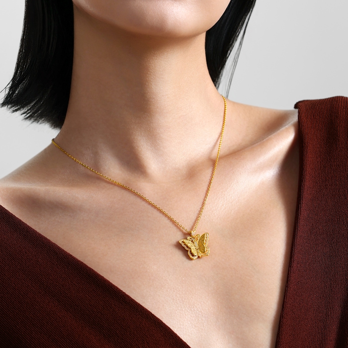 Solid Gold Necklace | Chow Sang Sang Jewellery | Cultural Blessings | 96646N - 2