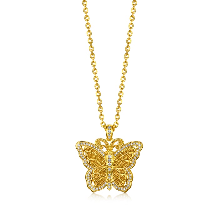Solid Gold Necklace | Chow Sang Sang Jewellery | Cultural Blessings | 96646N - 1