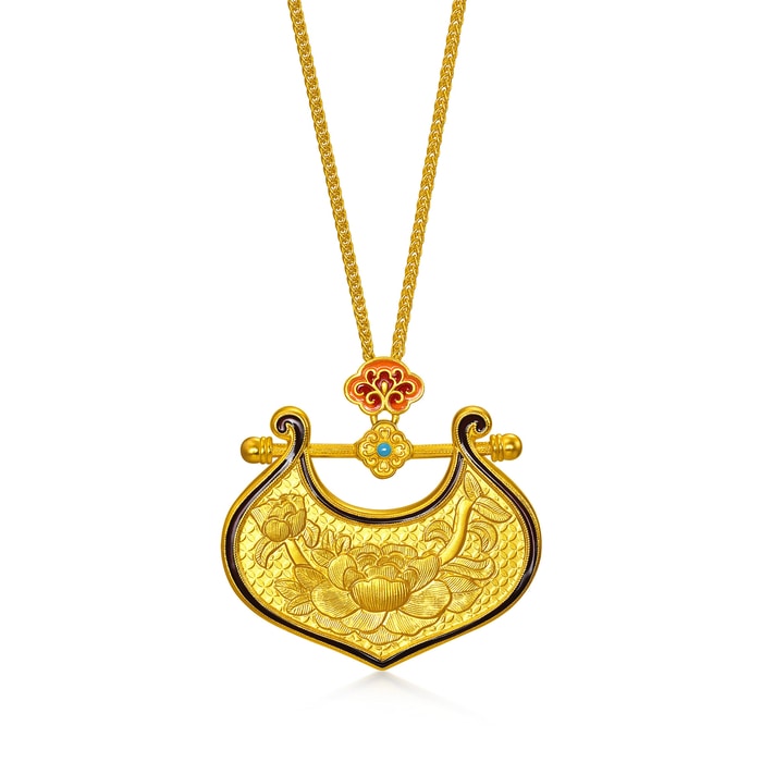 Solid Gold Necklace | Chow Sang Sang Jewellery | Cultural Blessings | 96647N - 3