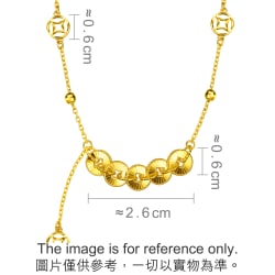 999 Gold Five Emperor Coins Necklace