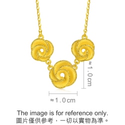 999 Gold Rose Necklace