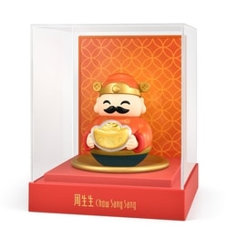 「珍藏篇」999.9黃金財神不倒翁擺件