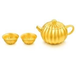 「東方古祖」999.9黃金茶具擺件