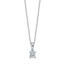 'Fancy Cut' 18K White Gold Diamond Pendant
