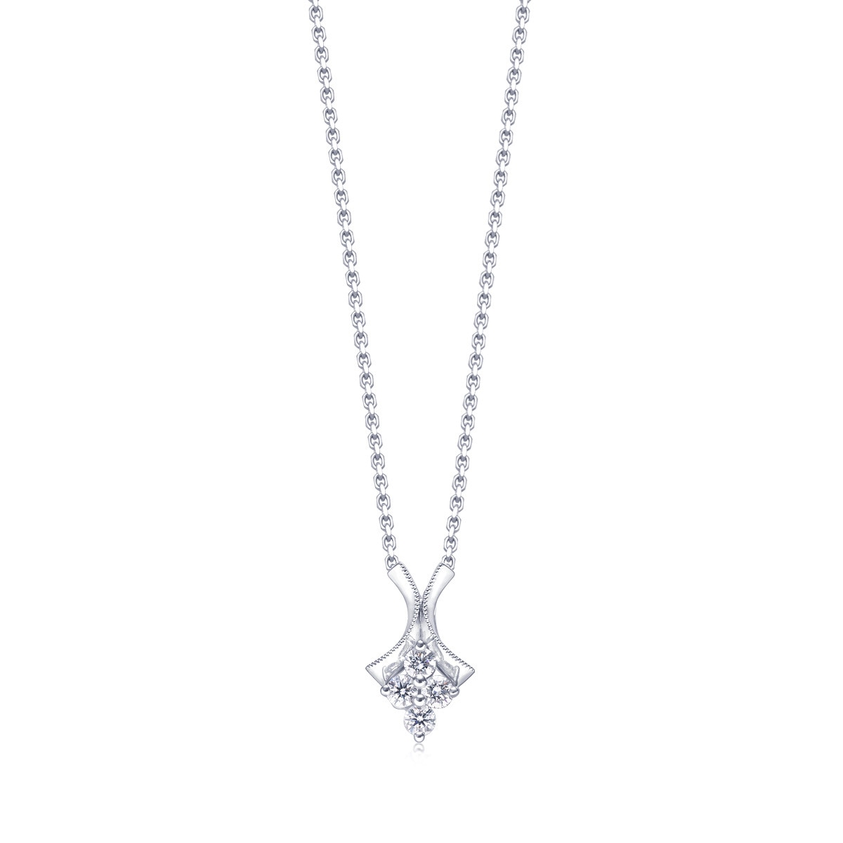 diamond white gold pendant