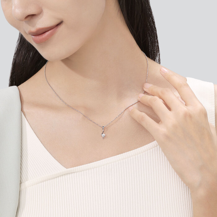 18K白色黄金 吊墜 | 周生生珠寶 | Diamond Symphony「鑽之頌」 | 28411P - 3