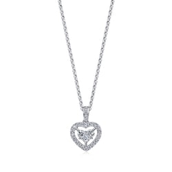 18K White Gold Diamond Pendant
