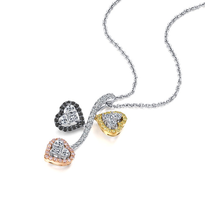 18K Multi-coloured Gold Pendant | Chow Sang Sang Jewellery | 44874P - 2