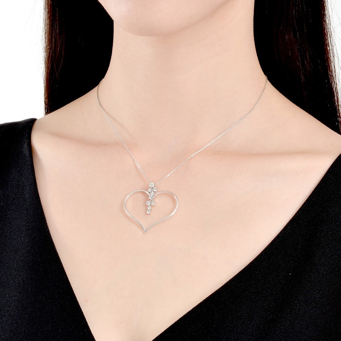 900鉑金 吊墜 | 周生生珠寶 | Loving Hearts 「心影」 | 53585P - 2