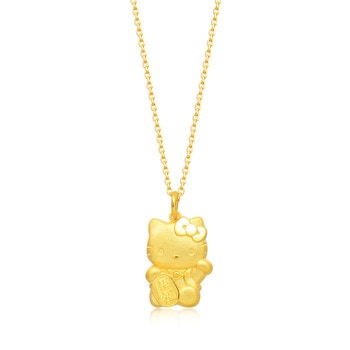 'Hello Kitty' 999.9 Gold Fortune Cats Pendant