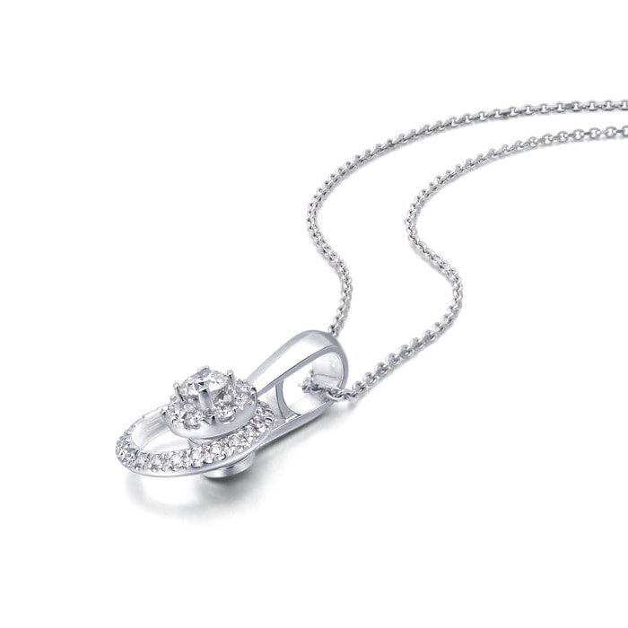18K White Gold Pendant | Chow Sang Sang Jewellery | Diamond in Motion | 69753P - 4